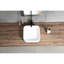 Lavabo de comptoir carré en céramique - blanc, option de salle de bain moderne et attrayante