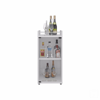 Bar, 1 porte vitrée, 3 tablettes