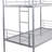 METAL BUNK BED WITH TRUNDLE  SILVER