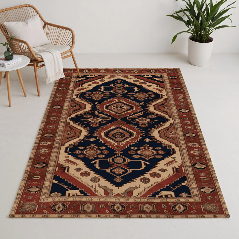 Tapis d'intérieur et d'extérieur brun Persian, Rectangulaire 3 pi x 5 pi