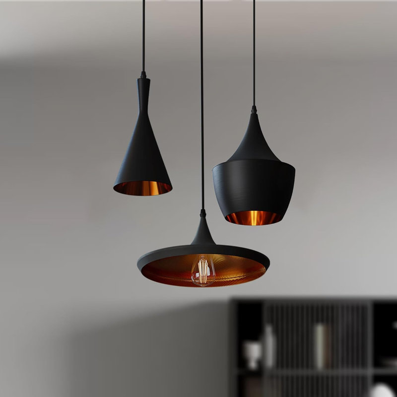 1 - Light Black Cone Pendant