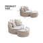 Fauteuil demi-tonneau rembourré avec repose-pieds-555126122