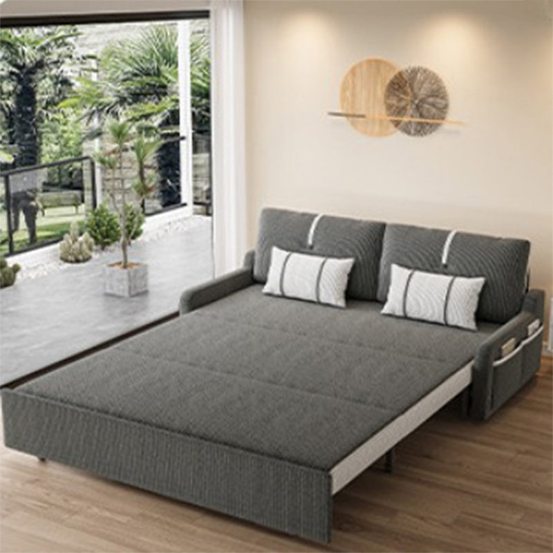 Canapé-lit causeuse gris foncé 100% polyester, 57.87"W*33.86"D*31.5"H