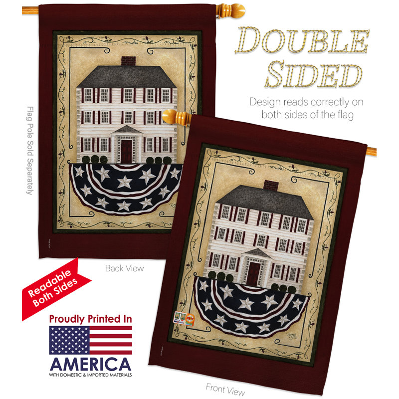 Double Sided 40'' H x 28'' W Polyester Flag Set