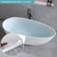 Baignoire autoportante de 59 po à surface solide en pierre matte