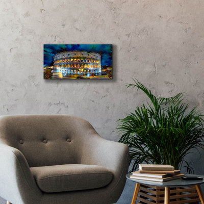 'Rome Italy Coliseo Night 2022' by Pedro Gavidia, Canvas Wall Art