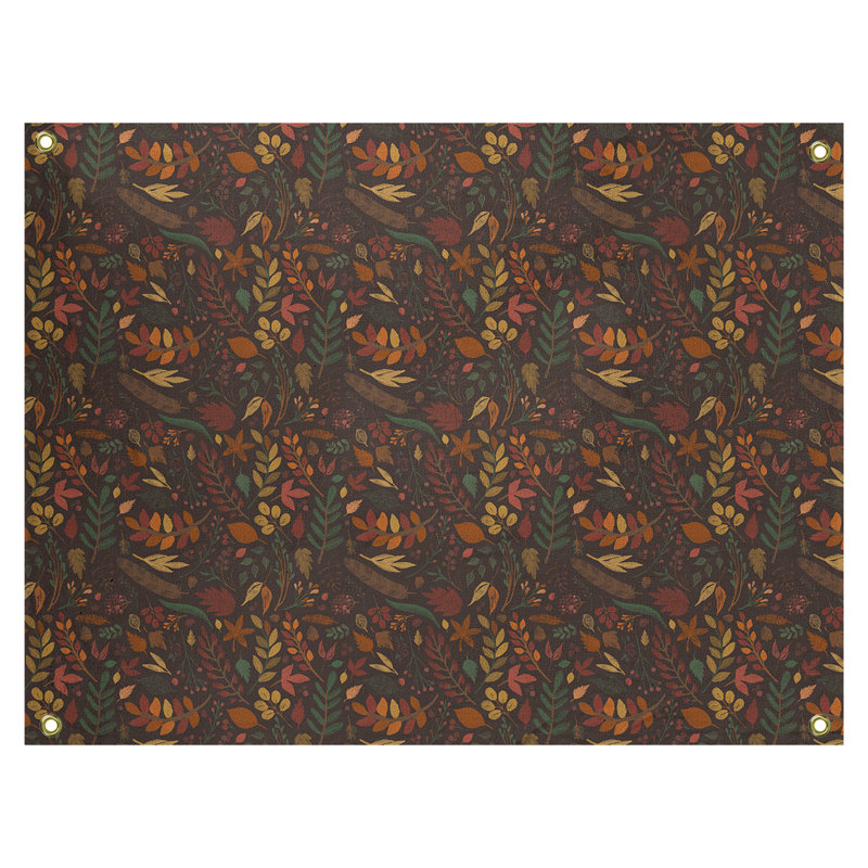 Polyester Tapestry, 50" H x 59" W, Dark Red/Orange