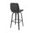 Alzahraa Modern Swivel Counter or Bar Height Armless Bar Stool with Footrest in Faux Leather, Wood-489594379-489594381-489594380