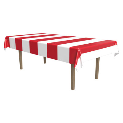Nappe à rayures rouges et blanches