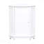 Armoire de coin blanche avec tablettes réglables pour la salle de bain-445994025