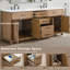 Ensemble de meuble-lavabo double 72 po avec plateau en marbre Shamar-960628928