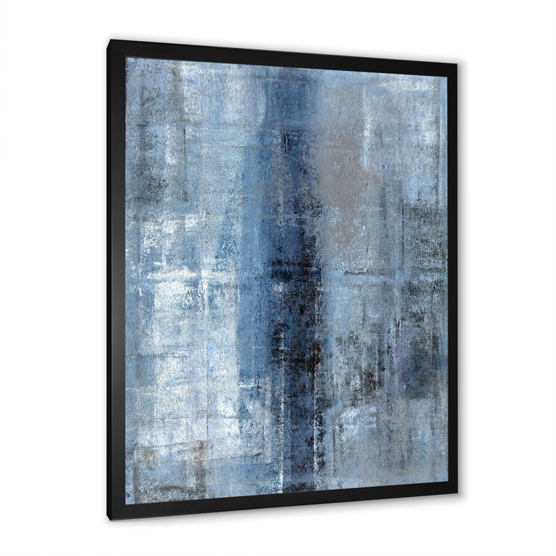 «Blue Meets Gray», art mural moderne et contemporain sur toile