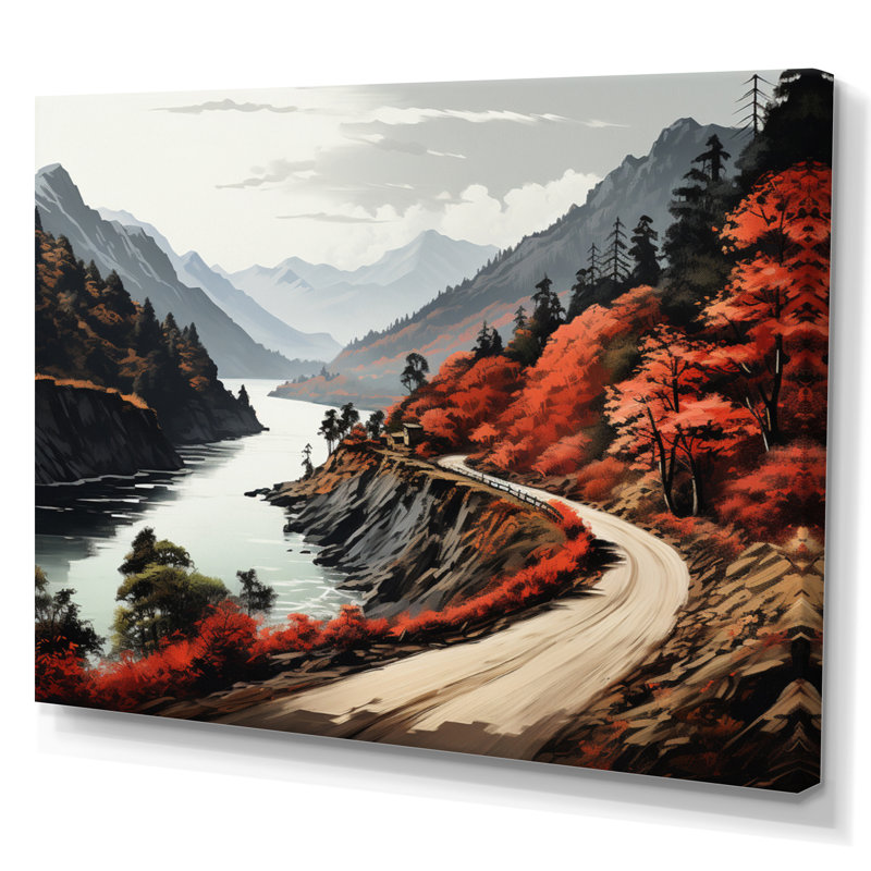 Endless River Journey Through Mountain II, H 12 po x l 20 po, Toile tendue