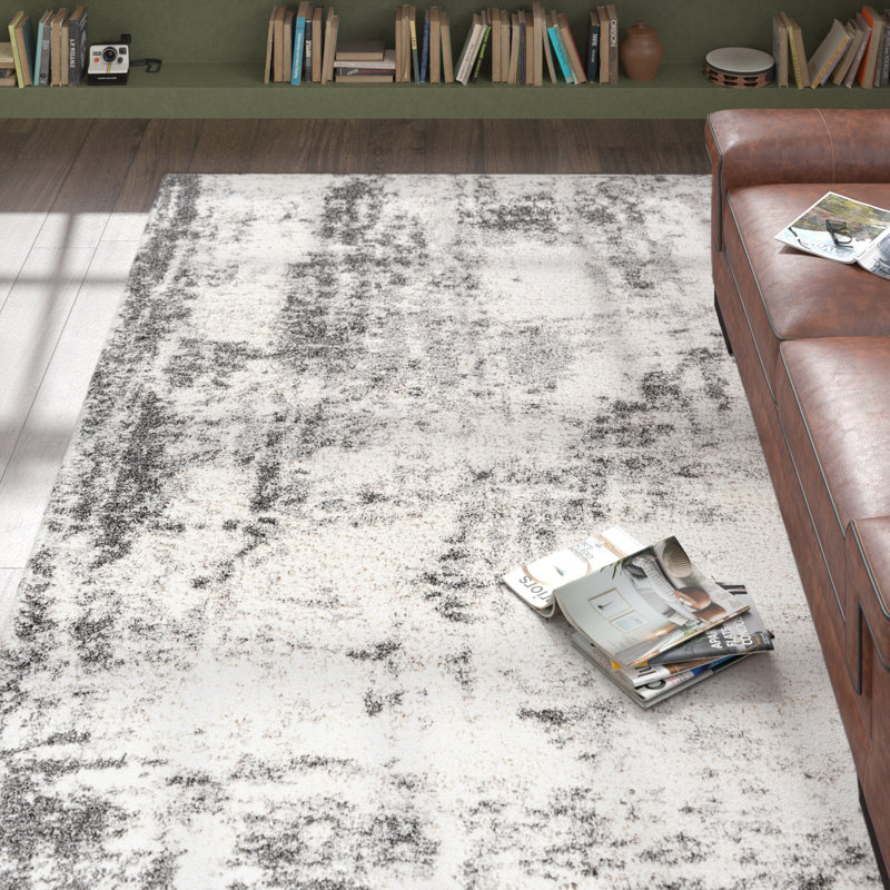 Tapis crème / gris Myndi, Rectangle 5 pi 3 po x 7 pi