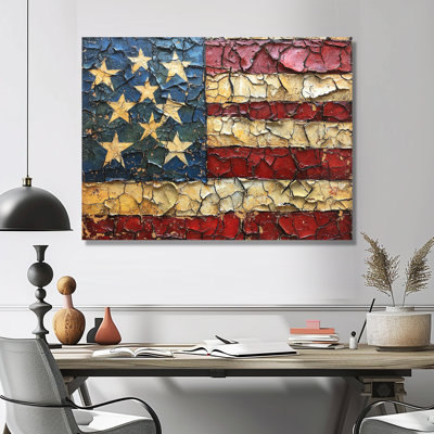 Le drapeau de la Constitution des États-Unis. II - Art mural patriotiste américain pour le salon