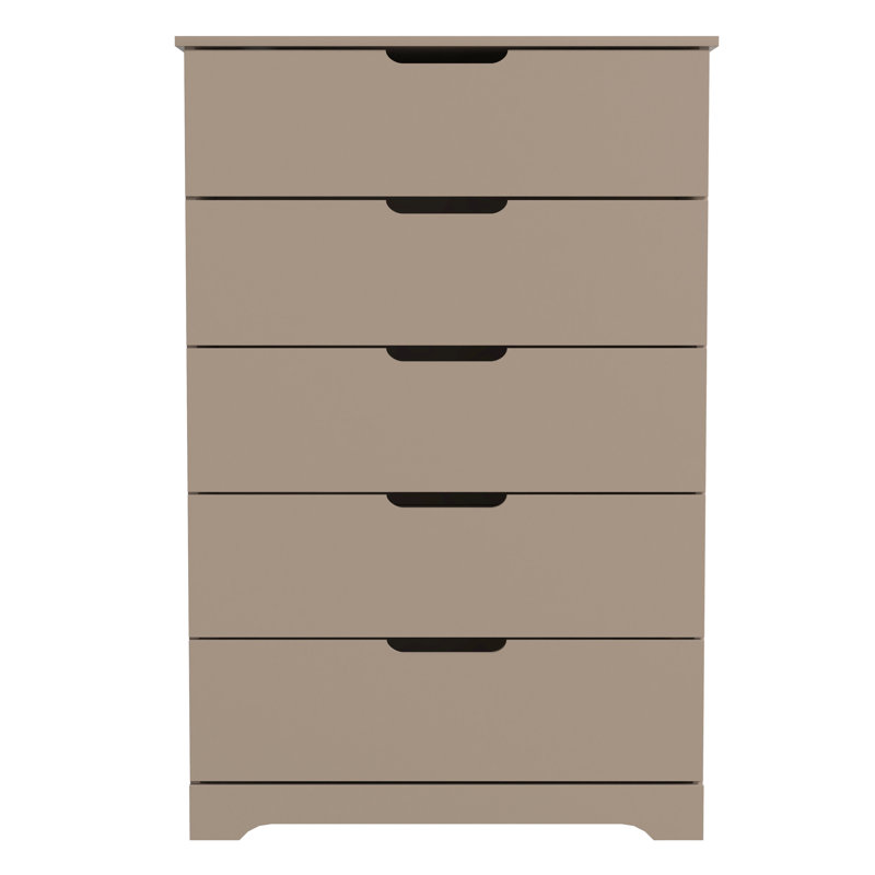 Aroob 5 Drawer 31.5'' W Dresser, Warm Taupe