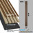 4Pcs 94.5'' L x 7.9'' W Acoustic Wood Wall Paneling,3D Decorative Soundproof Slat Panels for Wall and Ceiling(20.73 sq.ft./Case)-99218497