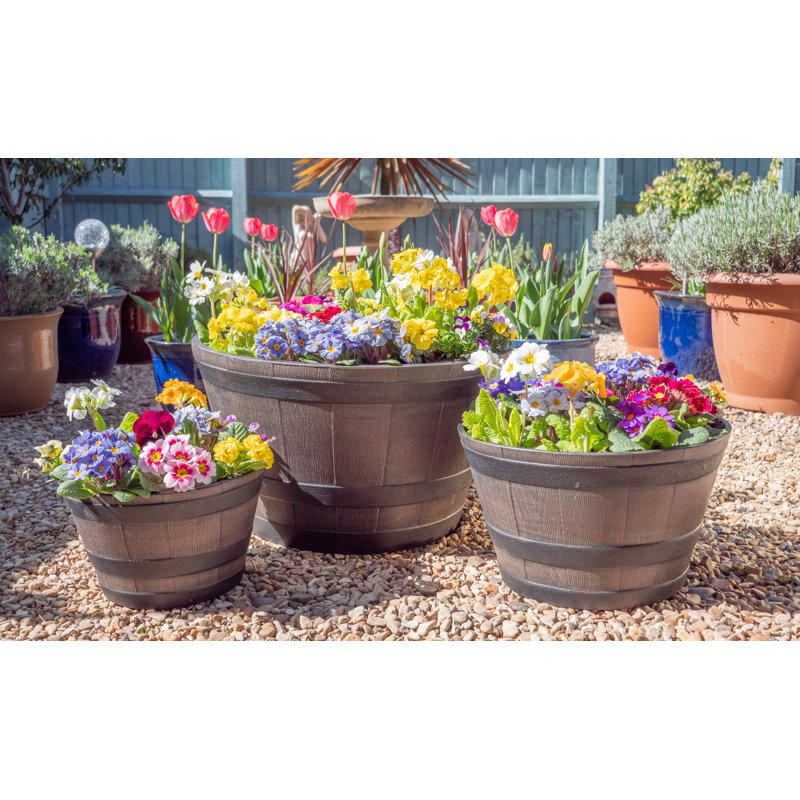Kantor Barrel Planter, 27cm H x 44cm W x 44cm  D