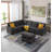 Reversible Modular Corner Sectional Sofa & Ottoman Set-645729448