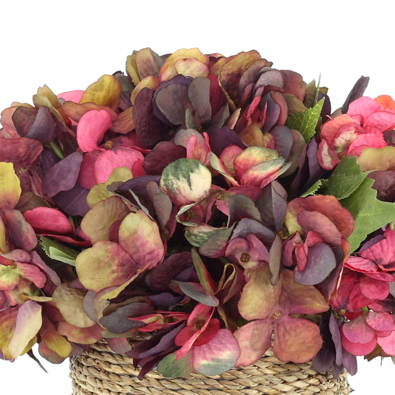 Arrangement floral d'hortensias d'automne Carytown, Bourgogne / rouge