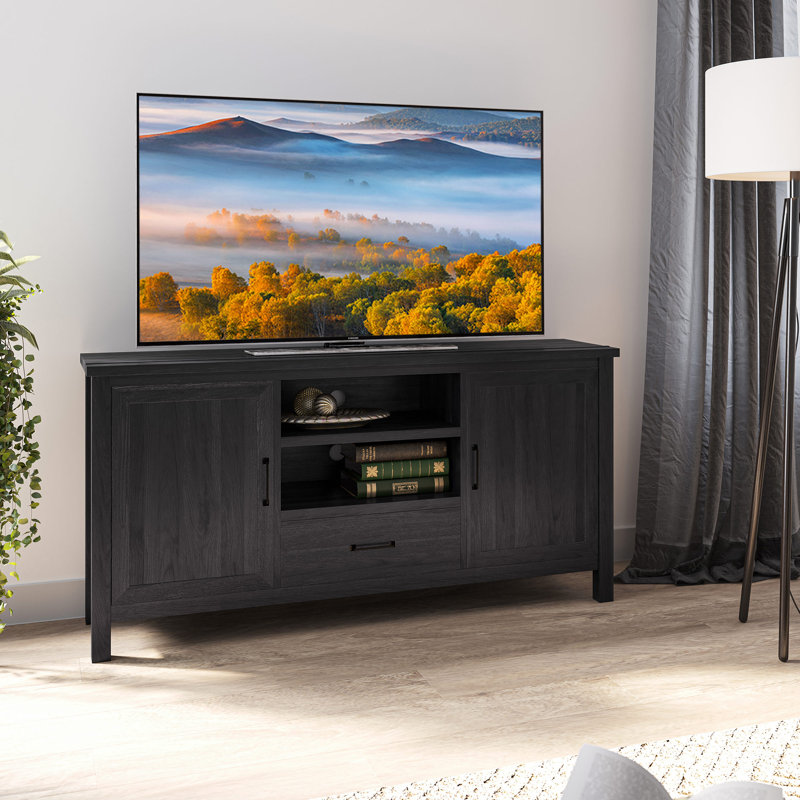 Meuble télé pour téléviseur de 65 po ou moins Bingen, Gris rustique