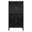 Armoire de rangement haute à 4 portes avec tiroir et tablettes réglables-129699059