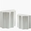 Ensemble de table d'appoint 2 pièces, table basse en fibre de verre Wavy Edges pour salon, chambre à coucher, table de bout moderne pour appartement