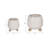 Ereka Stoneware and Ceramic Footed Round Planters with Triple Ball Base Design Set of 2-1852085794