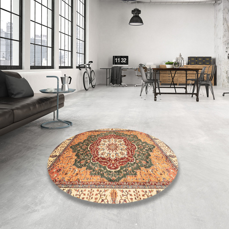 Abstract Indoor Rug, Round 6'