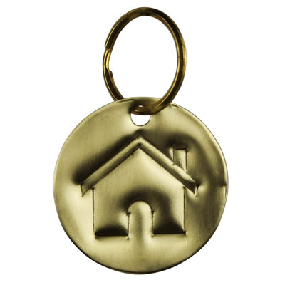 Porte-clés en laiton pressé - Maison