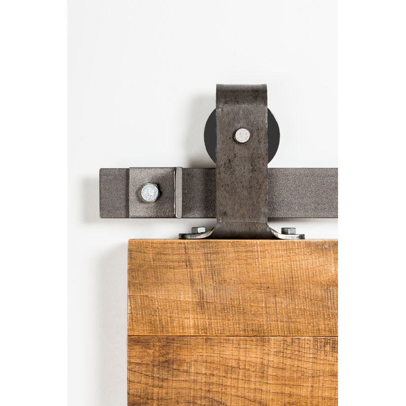 Ensemble de quincaillerie de porte de grange coulissante 407, 84 po, Couche transparente