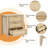 Nightstand, Rattan End Table, Nightstands With 3 Natural Rattan Drawers, Strong Support Wooden Structure, Side Table-1352464
