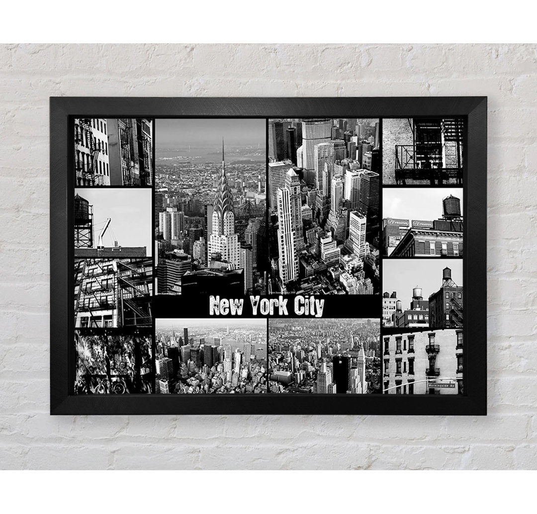 New York City Collage - Einzelne Bilderrahmen Kunstdrucke