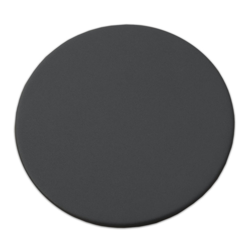 Sous-verre rond en similicuir, Gris, H 0,12 po x l 4 po x P 4 po