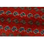 Tapis rouge rétro en laine noué à la main 3 pi 9 po x 10 pi Tribal