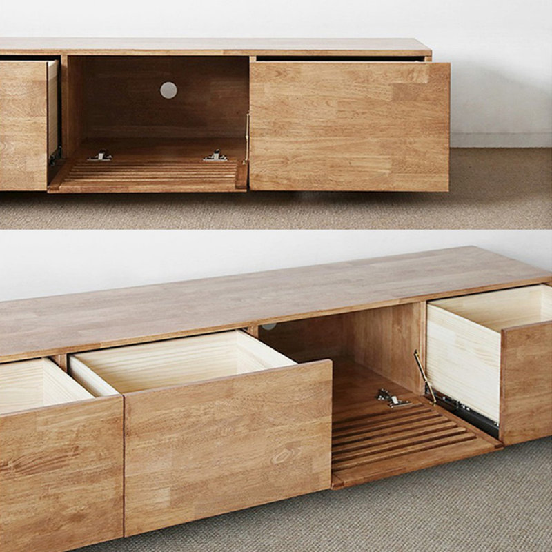 Meuble télé Modern Burlywood, 15.35" H x 78.74" L x 15.75" W