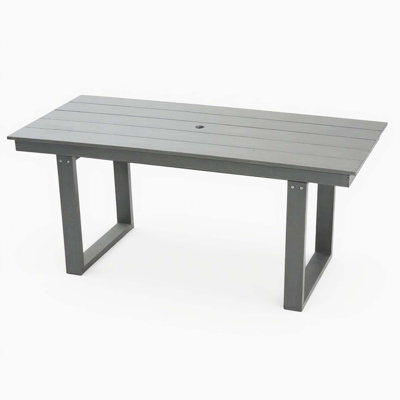 Table de salle à manger et de réunion extérieure grise