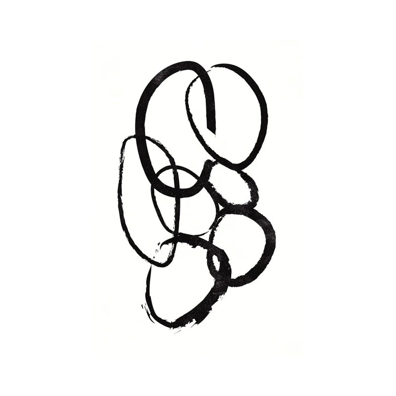 Linked I by Design Fabrikken - Wrapped Canvas Painting, 20.32 cm H x 30.48 cm W