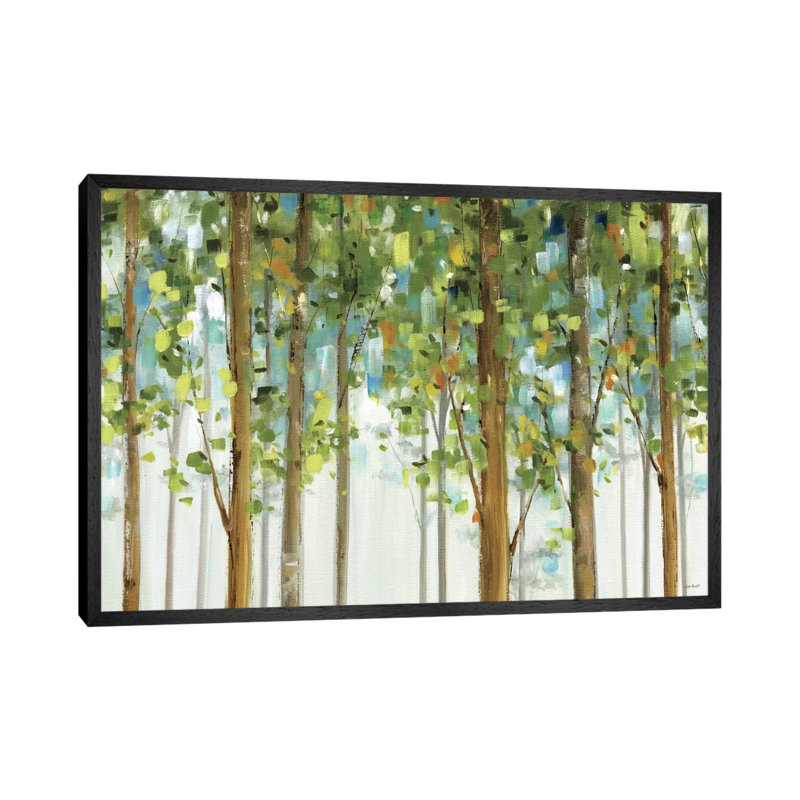 Forest Study I Crop by Lisa Audit - Painting on Canvas, Black Floater Framed, 101.6 cm H x 66.04 cm W