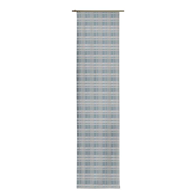 Devore Rail Insert Room Darkening Single Curtain, 60cm Width x 225cm Drop, Blue/Gray