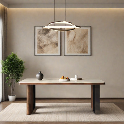 Home vintage simple solid wood dining table