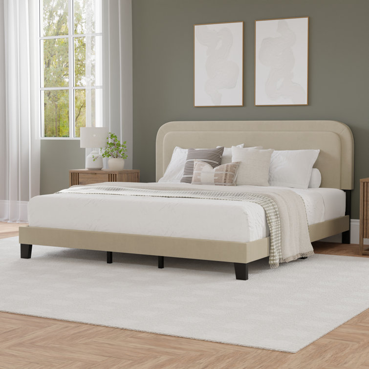 Bolette Upholstered Metal Platform Bed