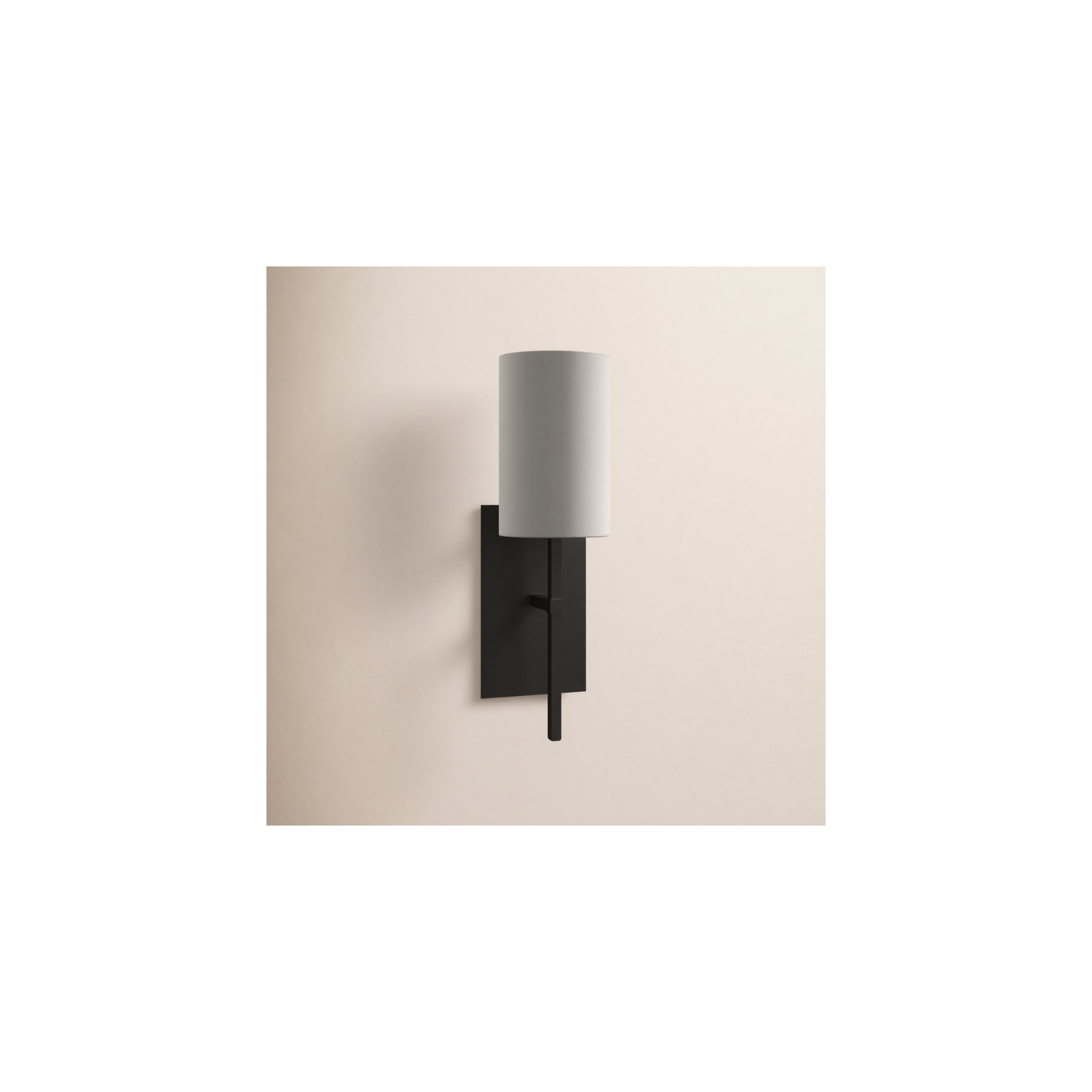 Lyla Single Light Steel Dimmable Wallchiere, Black Forged