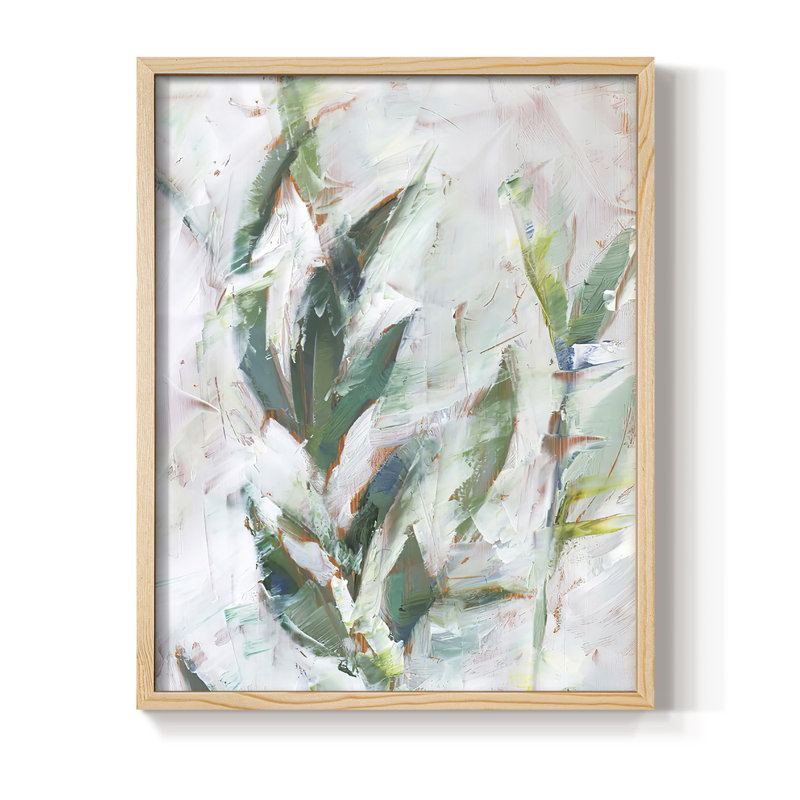 Tropical Foliage Study II  Framed Print - Solid Wood, 30" H x 24" W
