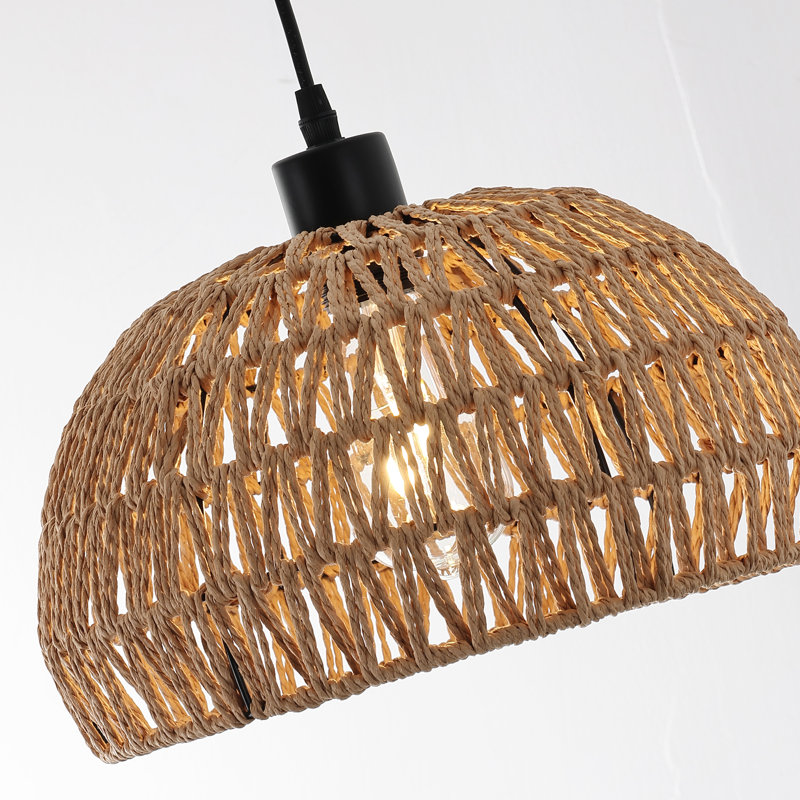 Luminaire suspendu en dôme brun clair Neill 1