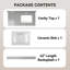 Évier de comptoir rectangulaire encastré en céramique 42 po x l 22 po x 42 po avec lavabo à droite et comptoir rectangulaire en céramique avec trois trous pré-percés et 4 po Dosseret H