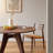 Nut-brown Round Solid Wood Dining Table-1942603030