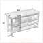 Banc à langer réglable en hauteur en bois d'hévéa avec rangement dissimulé et sièges confortables, parfait pour les vestibules-130383403