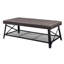 Table basse capitonnée en similicuir
