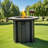 30" Propane Gas Fire Pit Table, 50000 BTU Round Steel Fire Pit with Mosaic Ceramic Tabletop for Outside Patio Deck Garden Backyard- Black